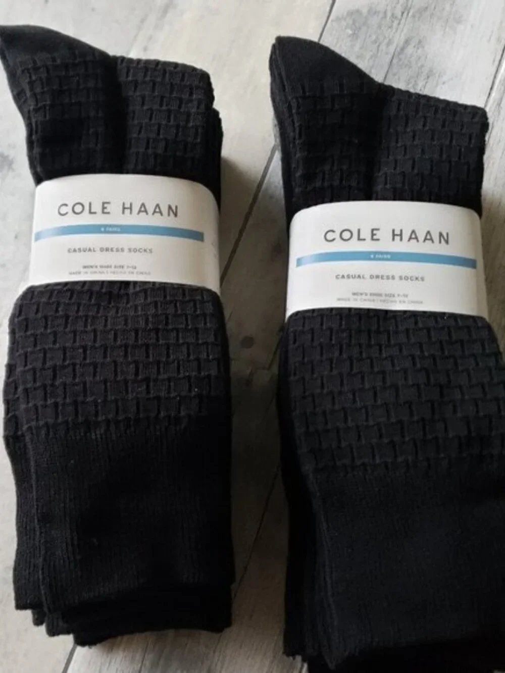 NWT - 12-pair Black Cole Haan Men's Dress Sock Fits Men's shoe size 7-12
